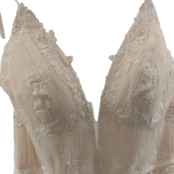 Ti Adora by Alvina‎ Valenta tea Rose Ivory Lace wedding bridal tulle Dress Sz 14 - Picture 6 of 14